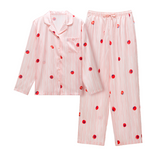 Women's Tomato Print Long Sleeve Pajama Set