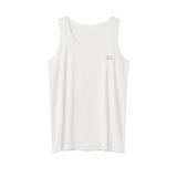 Men's White U‑Neck Soft Basic Tank Top