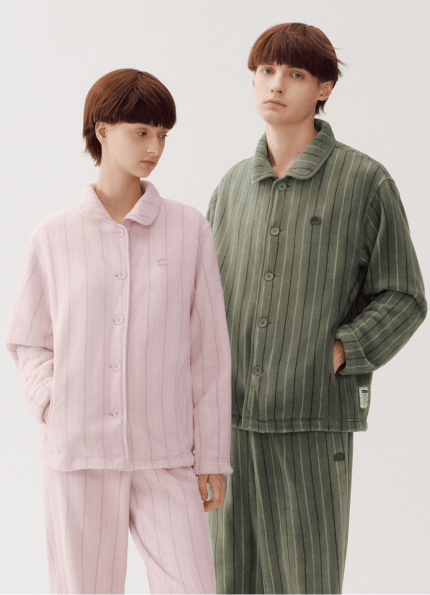Striped Flannel Long Sleeve Pajama Set