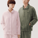 Striped Flannel Long Sleeve Pajama Set